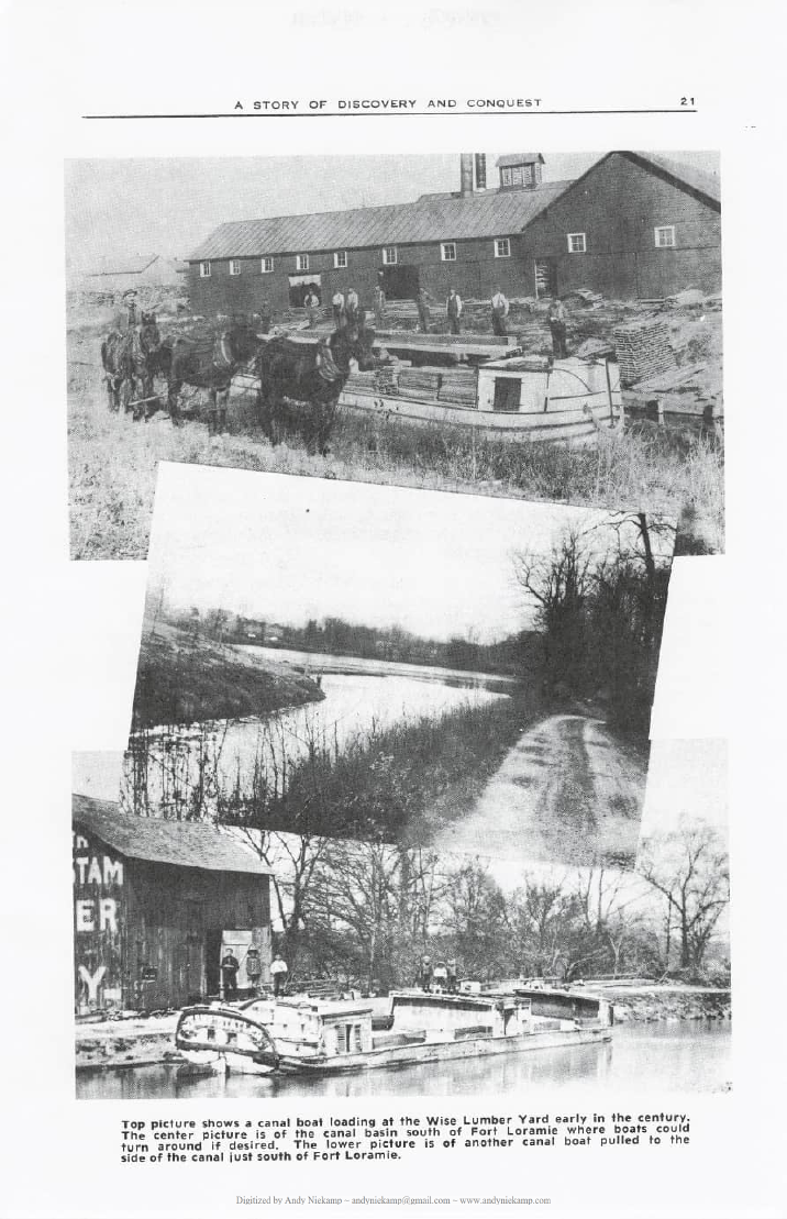 Canal boats at Fort Loramie