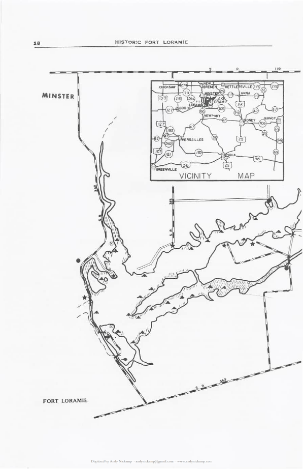 Map of Lake Loramie vicinity