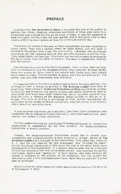 Preface page