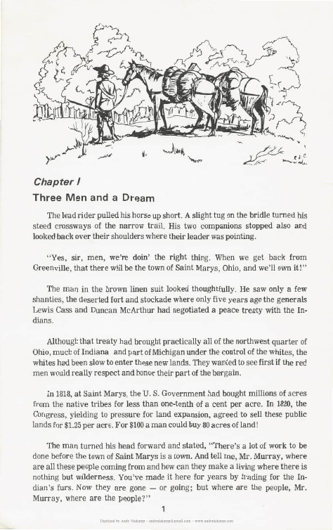 Opening of Chapter I